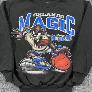 Vtg 90s Orlando Magic Taz Looney Tunes Graphic Sweatshirt